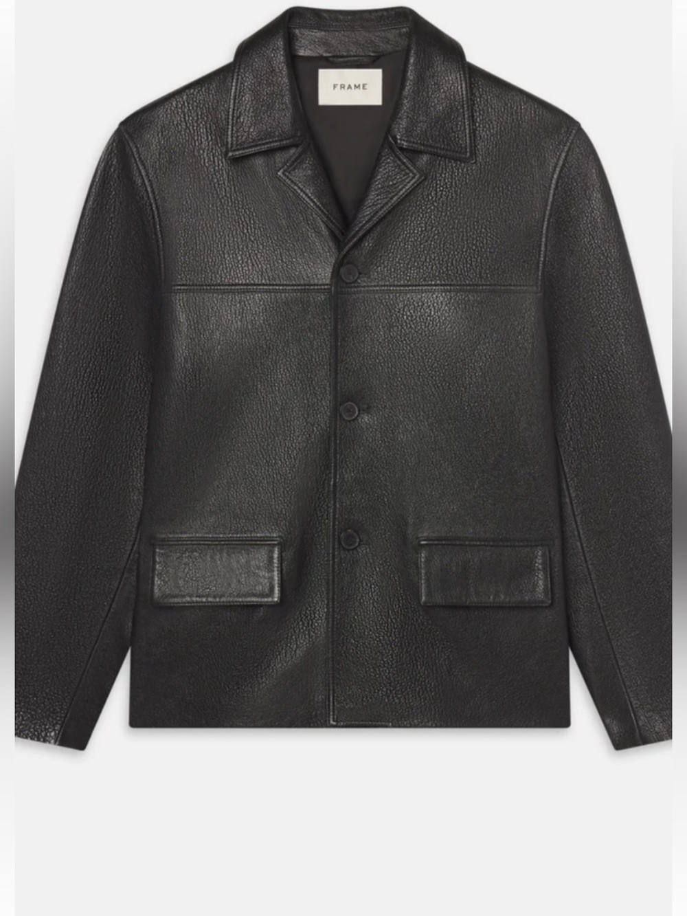 Frame Black Leather Jacket available online to try on excellent condition